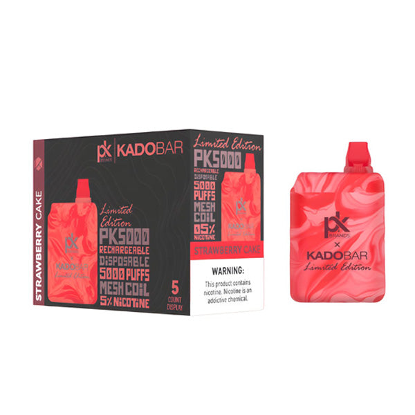 KadoBar PK5000 Disposable | 5000 Puffs | 14mL | 50mg | MOQ 5 | Strawberry Cake with Packaging