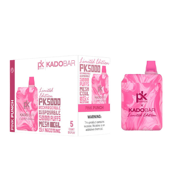 KadoBar PK5000 Disposable | 5000 Puffs | 14mL | 50mg | MOQ 5 | Pink Punch with Packaging 