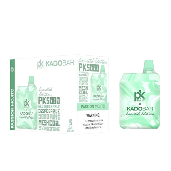KadoBar PK5000 Disposable | 5000 Puffs | 14mL | 50mg | MOQ 5 | Passion Mojito with Packaging 