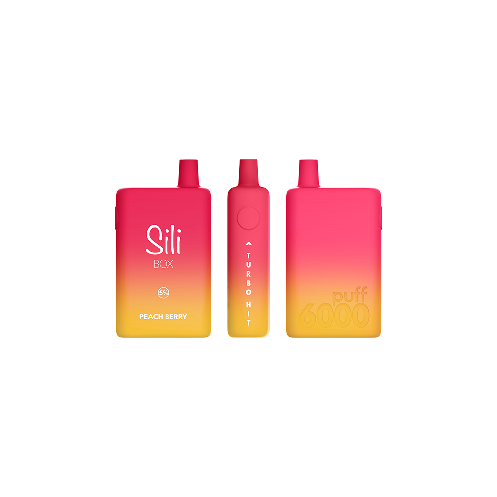 Sili Box Disposable | 6000 Puffs | 16mL | MOQ 5pc | Peach Berry