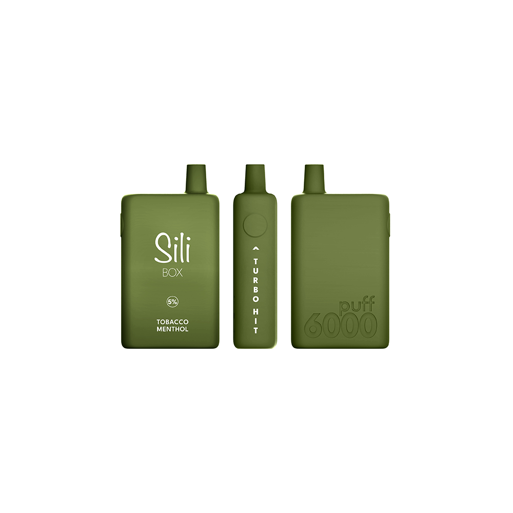Sili Box Disposable | 6000 Puffs | 16mL | MOQ 5pc | Tobacco Menthol