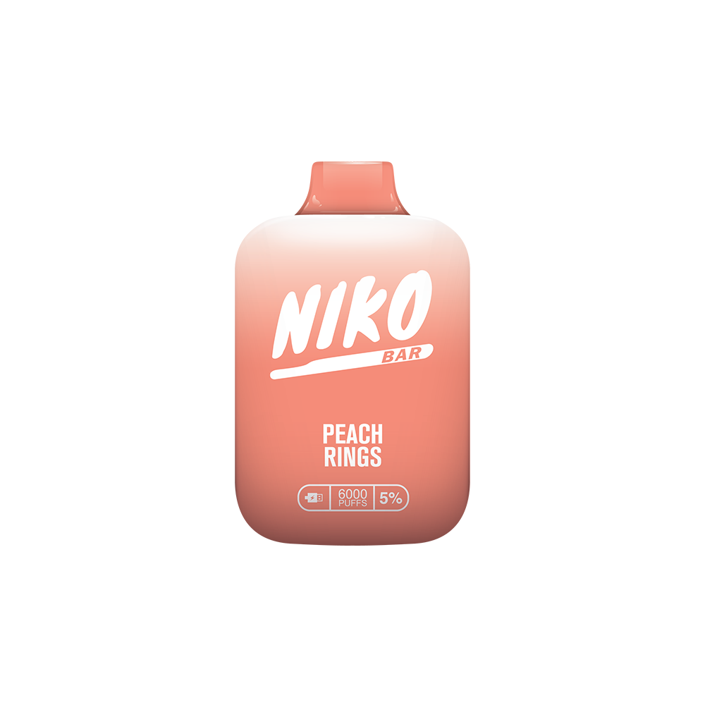 Niko Bar Disposable | 7000 Puffs | 15mL  | 50mg | MOQ 10pc | Peach Rings