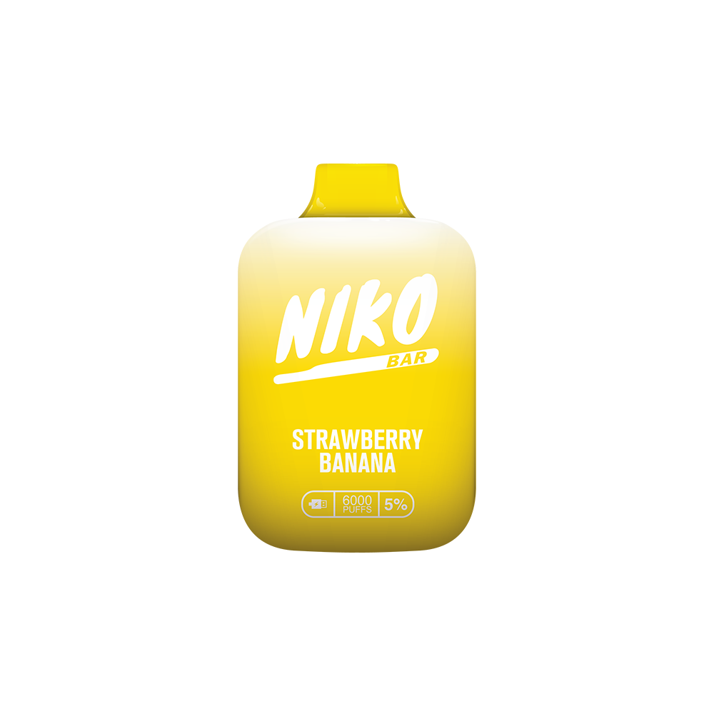 Niko Bar Disposable | 7000 Puffs | 15mL  | 50mg | MOQ 10pc | Strawberry Banana