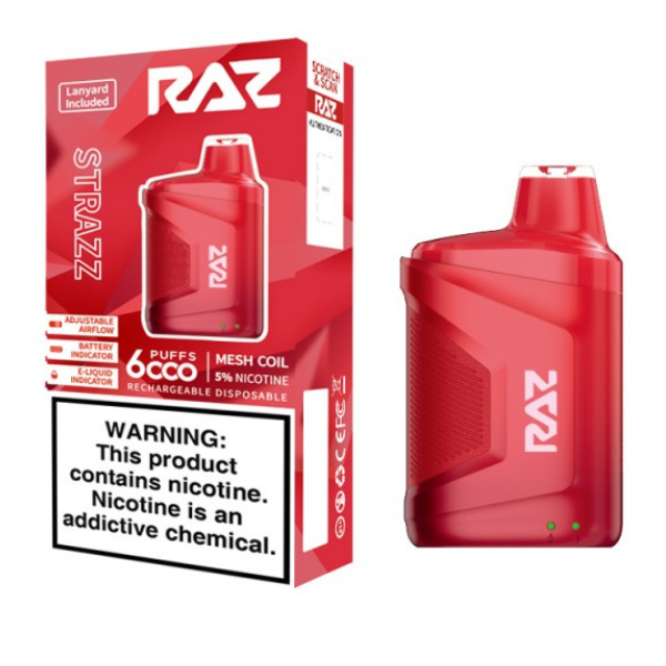 RAZ CA6000 Disposable | 6000 Puffs | 10mL | 50mg | MOQ 10pc | Strazz with packaging