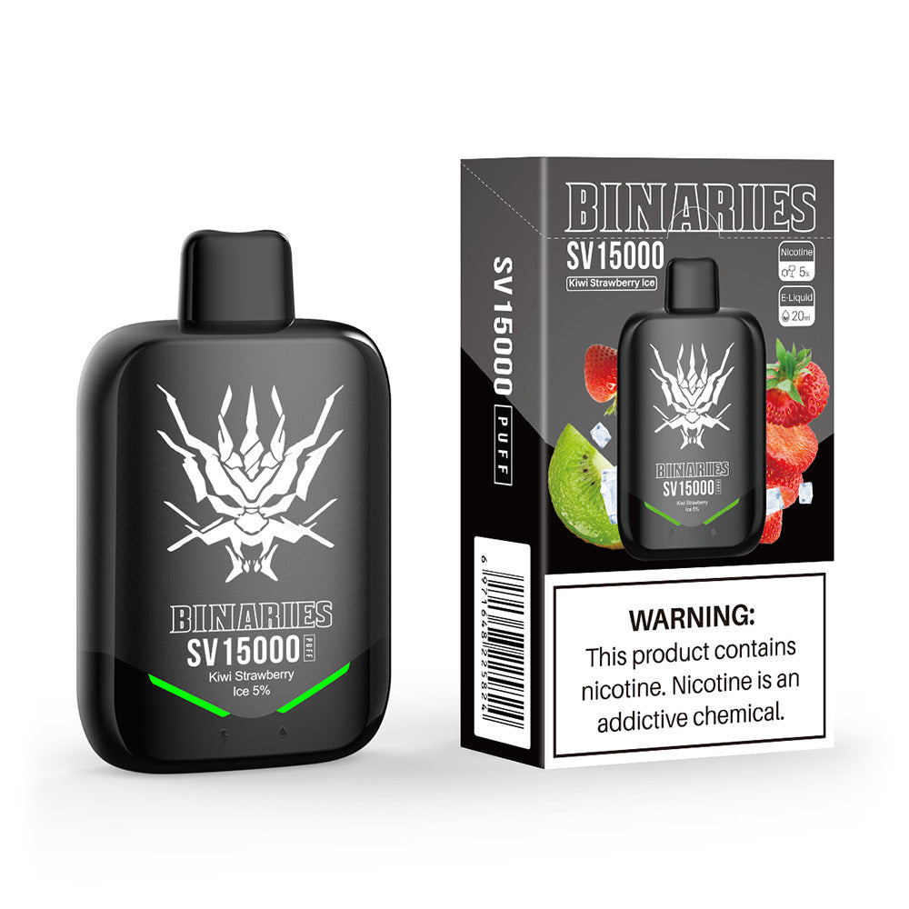 HorizonTech Binaries Cabin Disposable SV | 15000 Puffs | 20mL | 50mg | MOQ 10 | Kiwi Strawberry Ice with packaging