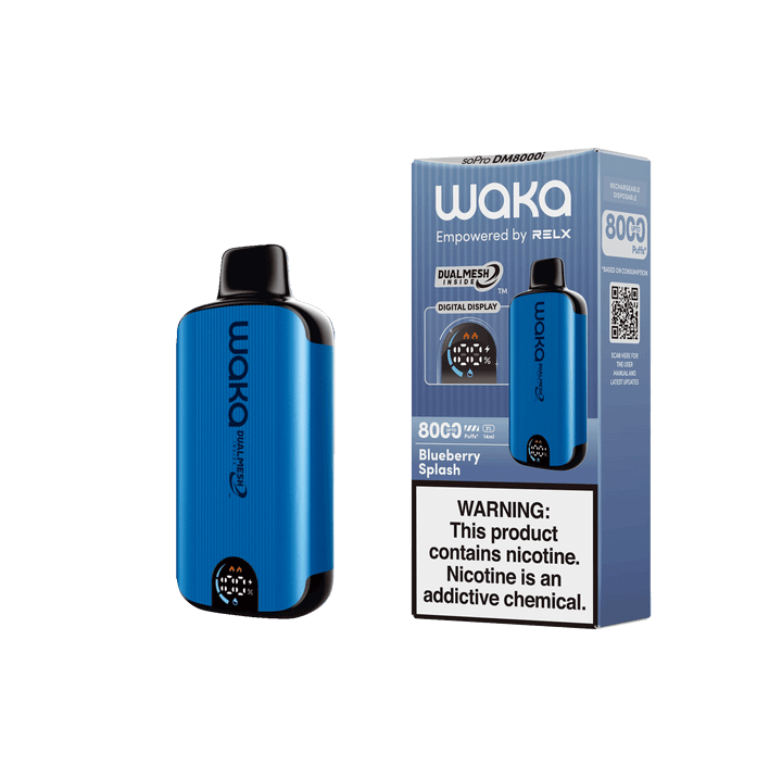 WAKA SoPro DM8000 Disposable | 8000 Puffs | 14mL | 50mg | MOQ 10 | Blueberry Splash with Packaging