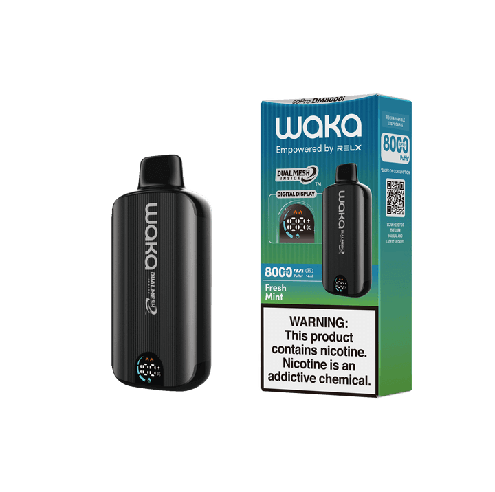 WAKA SoPro DM8000 Disposable | 8000 Puffs | 14mL | 50mg | MOQ 10 | Fresh Mint with Packaging
