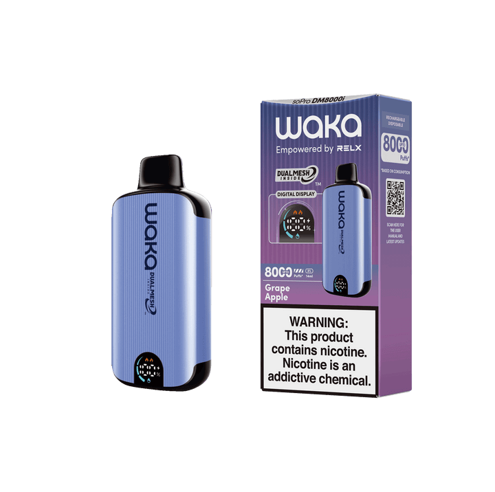 WAKA SoPro DM8000 Disposable | 8000 Puffs | 14mL | 50mg | MOQ 10 | Grape Apple with Packaging