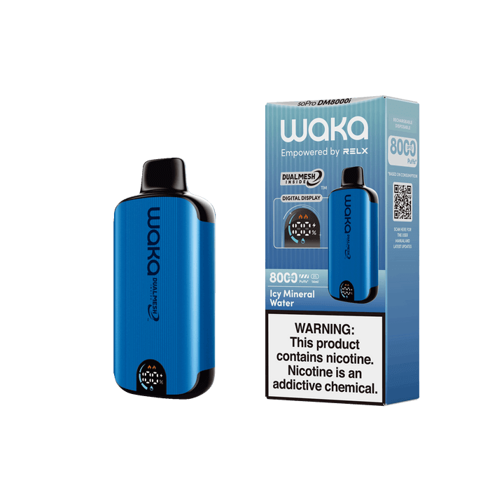 WAKA SoPro DM8000 Disposable | 8000 Puffs | 14mL | 50mg | MOQ 10 | Icy Mineral Water with Packaging