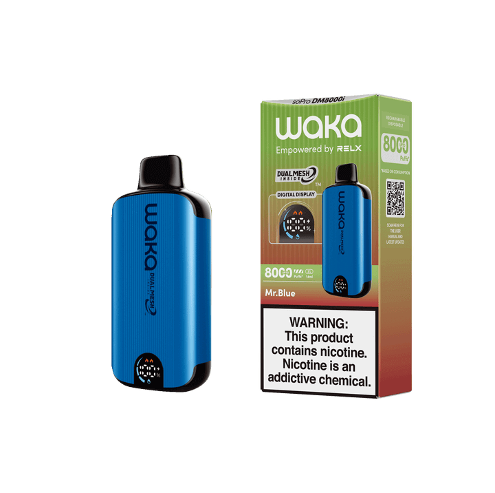 WAKA SoPro DM8000 Disposable | 8000 Puffs | 14mL | 50mg | MOQ 10 | Mr. Blue with Packaging