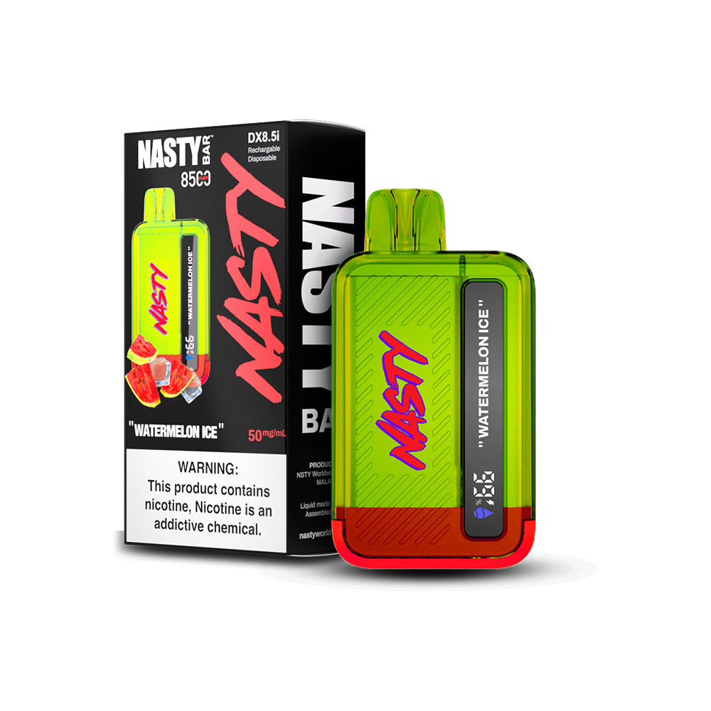 Nasty Juice Nasty Bar Disposable | 8500 Puffs | 17mL | 50mg | MOQ 5 | Watermelon Ice with Packaging