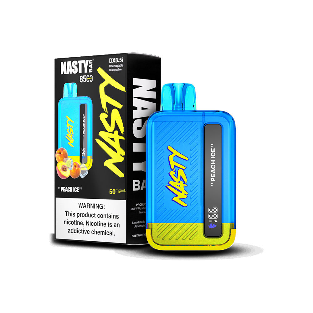 Nasty Juice Nasty Bar Disposable | 8500 Puffs | 17mL | 50mg | MOQ 5 | Peach Ice with Packaging
