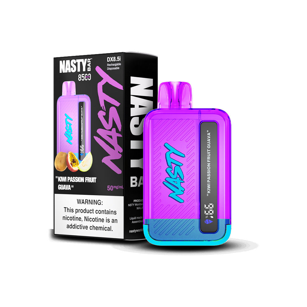 Nasty Juice Nasty Bar Disposable | 8500 Puffs | 17mL | 50mg | MOQ 5 | Kiwi Passionfruit Guava with Packaging