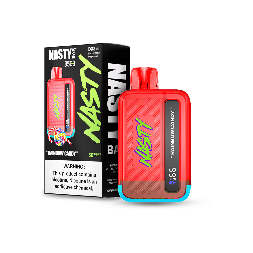 Nasty Juice Nasty Bar Disposable | 8500 Puffs | 17mL | 50mg | MOQ 5 | Rainbow Candy with Packaging