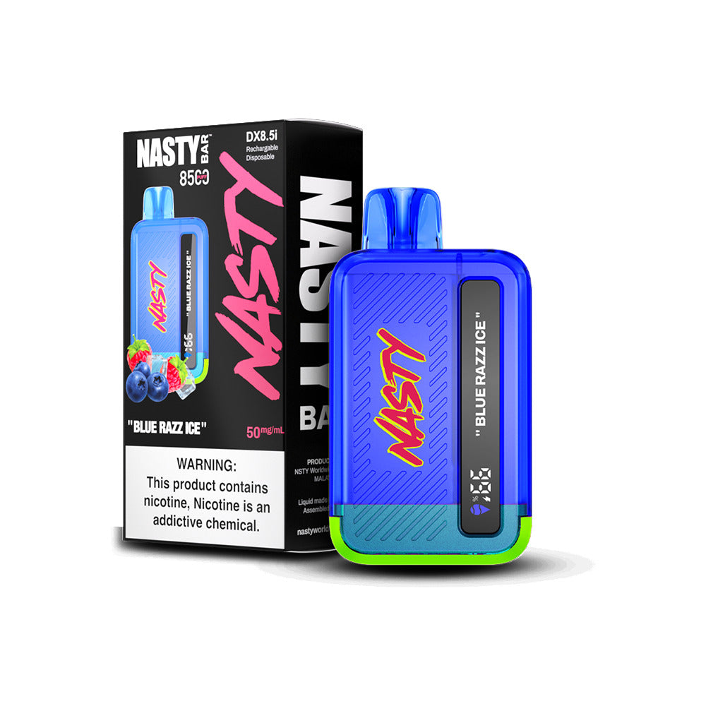 Nasty Juice Nasty Bar Disposable | 8500 Puffs | 17mL | 50mg | MOQ 5 | Blue Razz Ice with Packaging