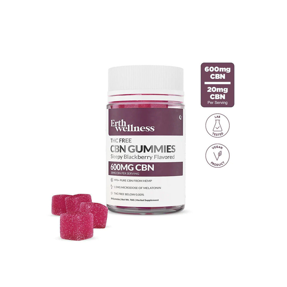 ERTH Gummies (30ct Jar) | Sleepy Blackberry Gummies CBN 30ct (600mg) 
