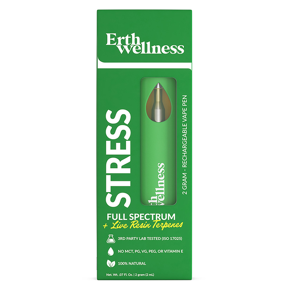 ERTH CBD Disposables (2g) | Stress Full Spectrum + LR with Packaging
