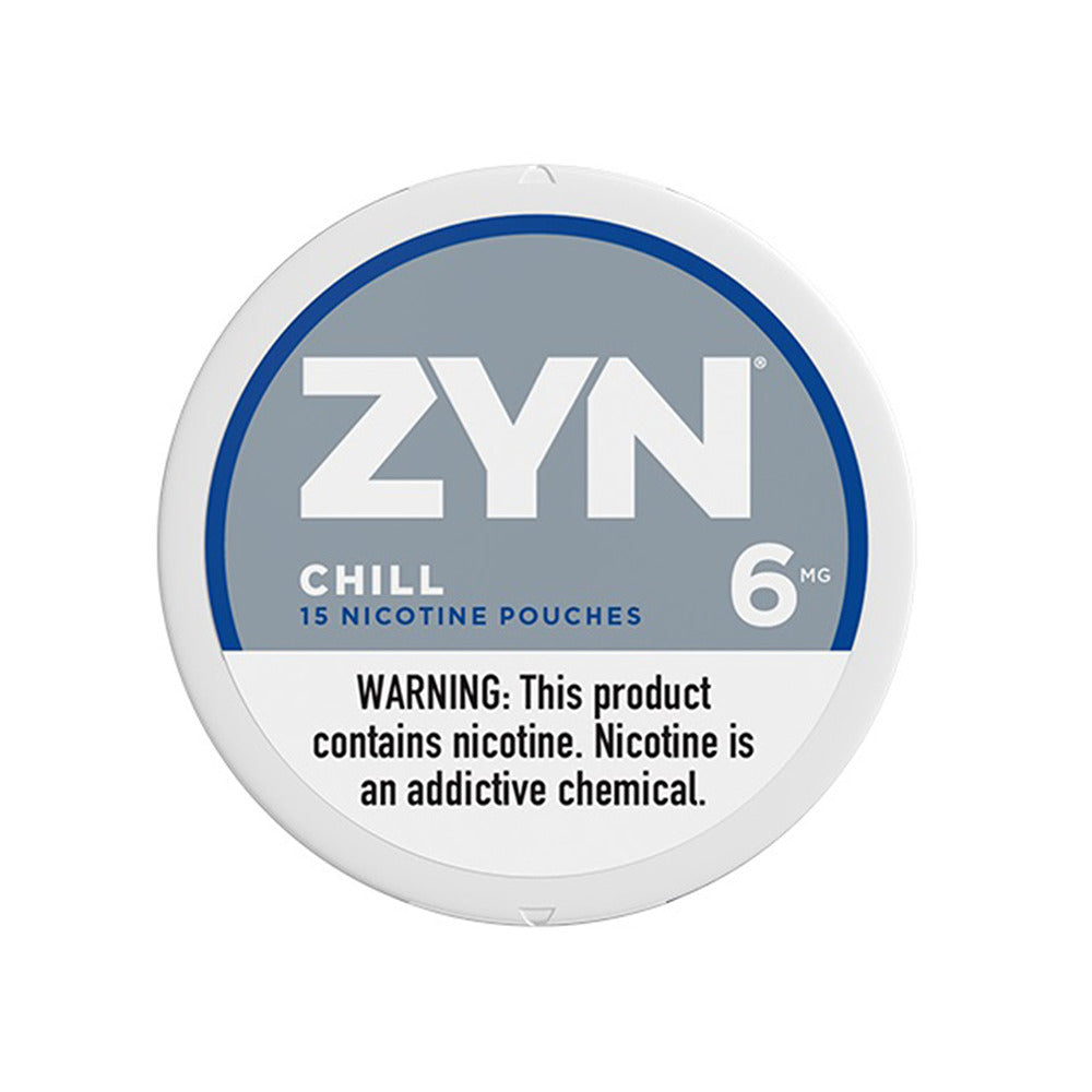 ZYN Nicotine Pouches | (15ct Can) | (5-Can Pack) | 6mg | Chill