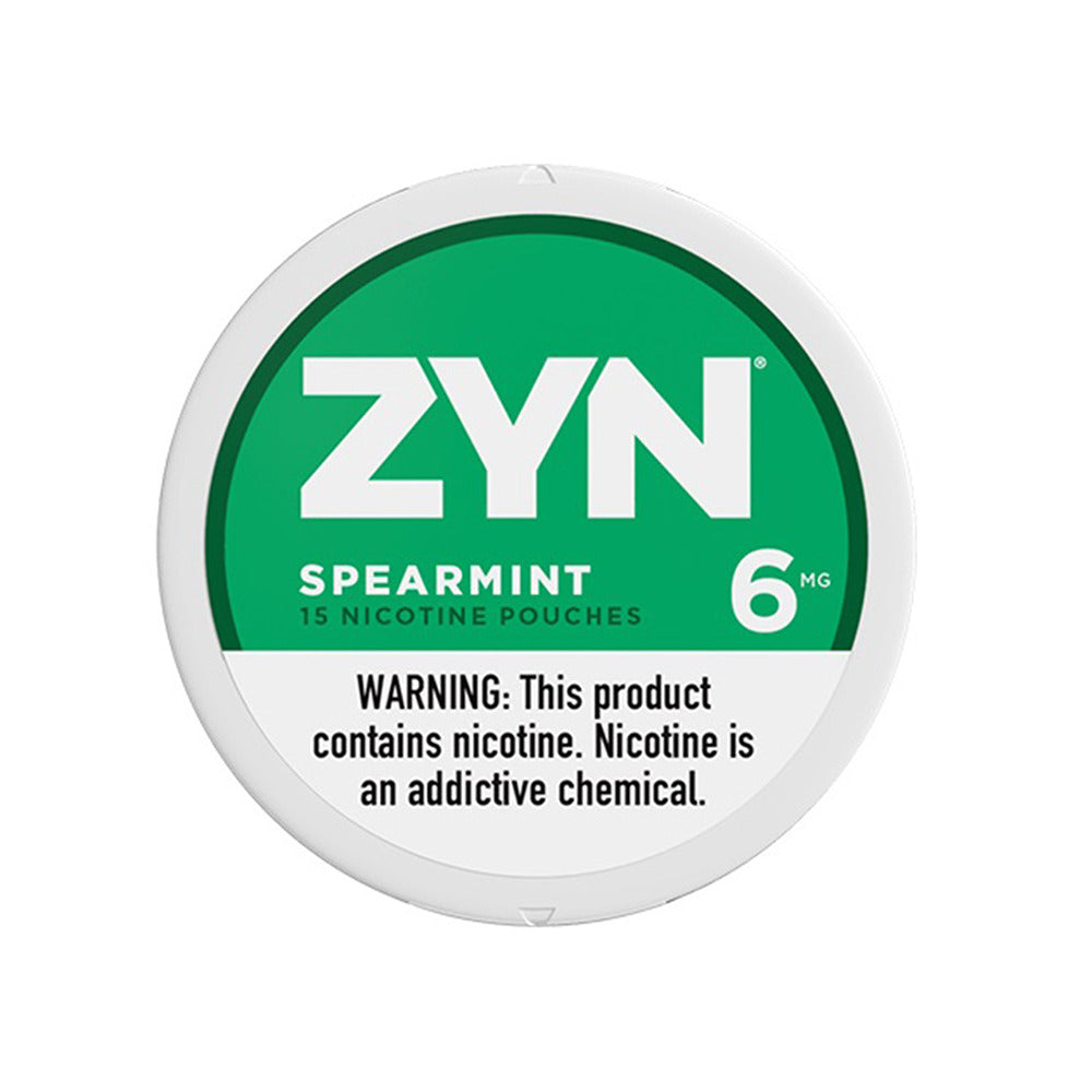 ZYN Nicotine Pouches | (15ct Can) | (5-Can Pack) | 6mg | Spearmint