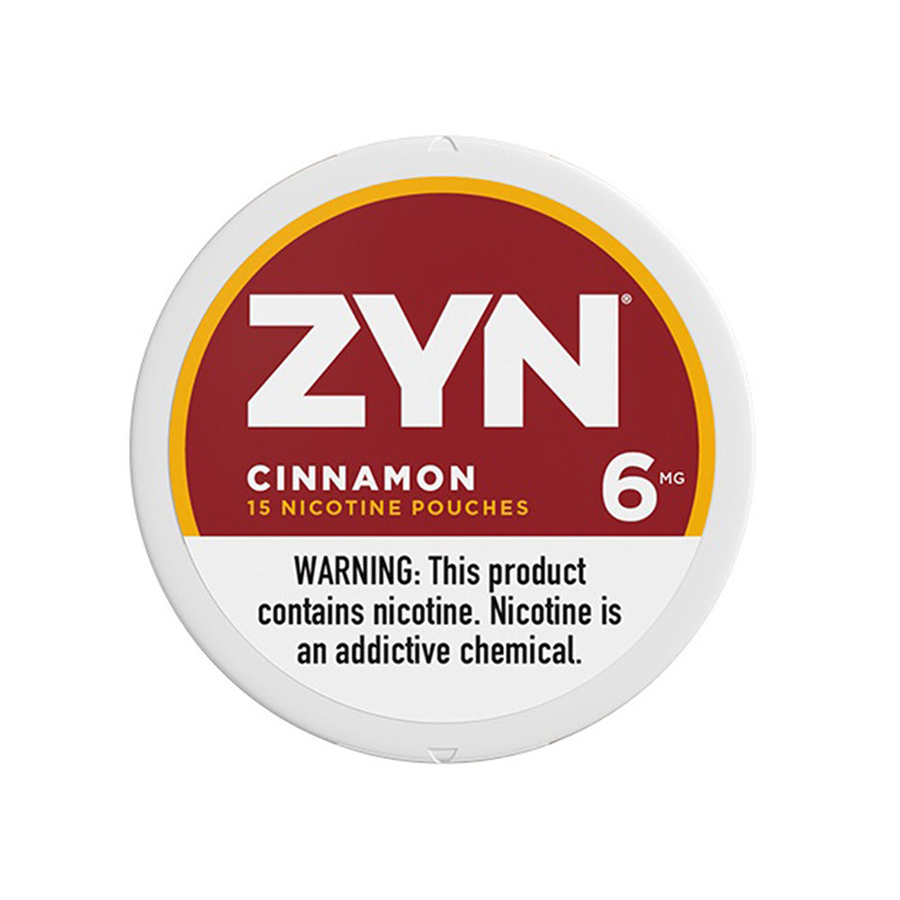 ZYN Nicotine Pouches | (15ct Can) | (5-Can Pack) | 6mg | Cinnamon