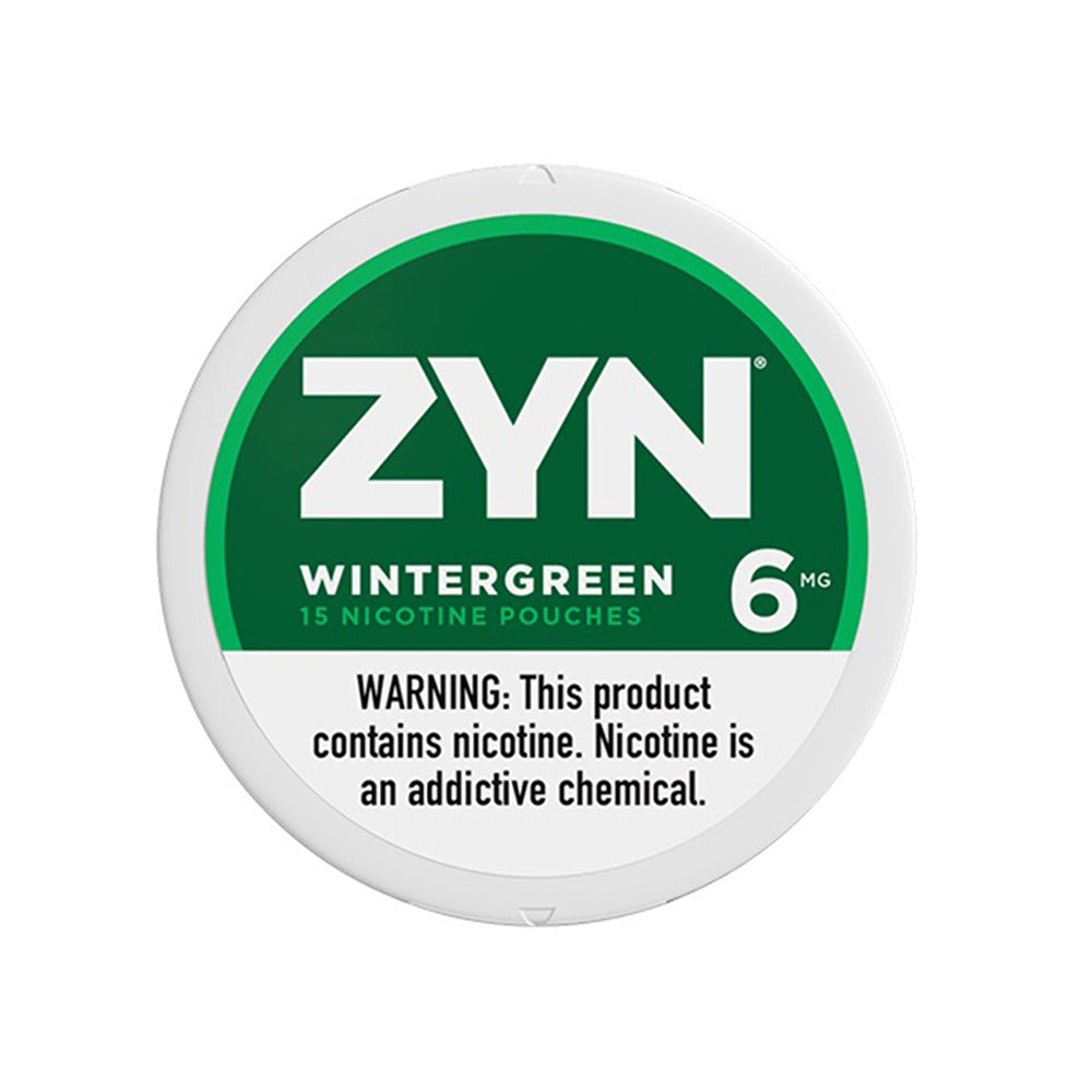ZYN Nicotine Pouches | (15ct Can) | (5-Can Pack) | 6mg | Wintergreen