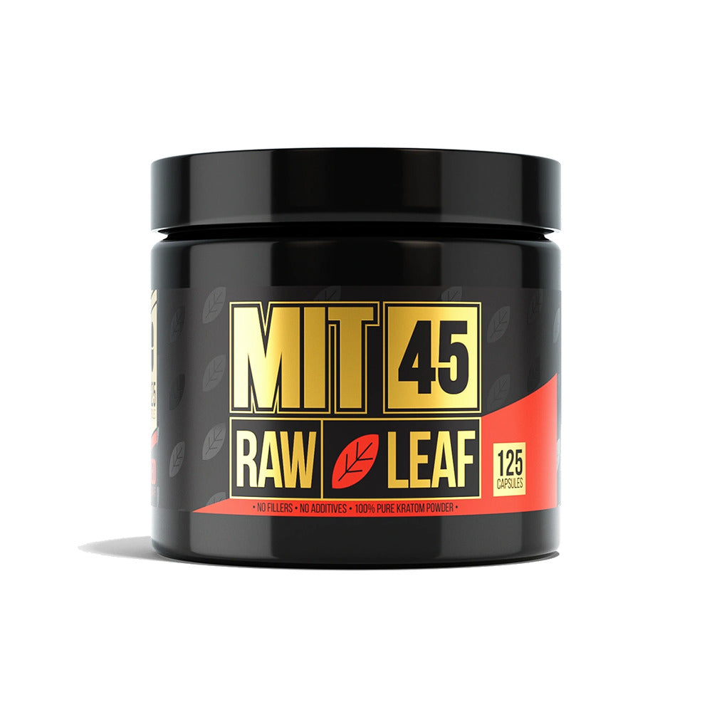 MIT45 Raw Leaf Kratom Capsules (6200mg 125ct Jar) | Red Vein