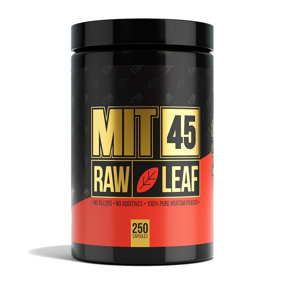 MIT45 Raw Leaf Kratom Capsules (125000mg 250ct Jar) | Red Vein