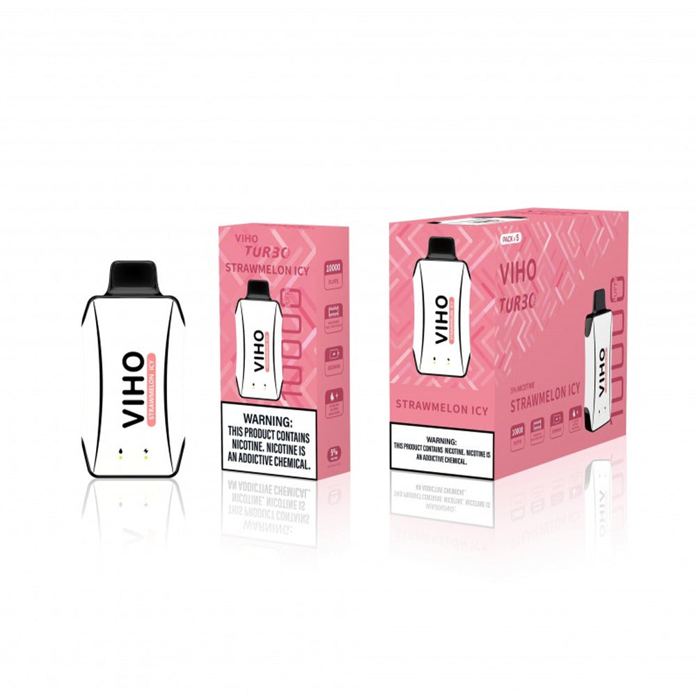 Viho Turbo Disposable | 10000 Puffs | 17mL | 50mg | MOQ 5 | Strawmelon Icy with packaging