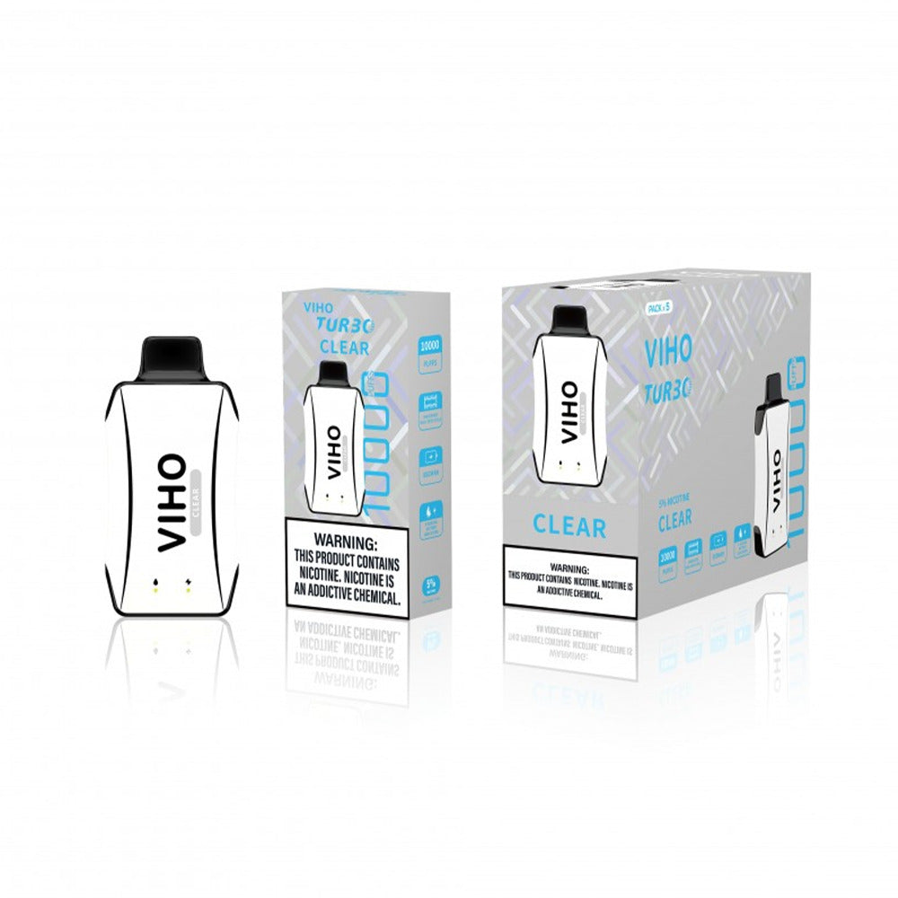 Viho Turbo Disposable | 10000 Puffs | 17mL | 50mg | MOQ 5 | Clear with packaging