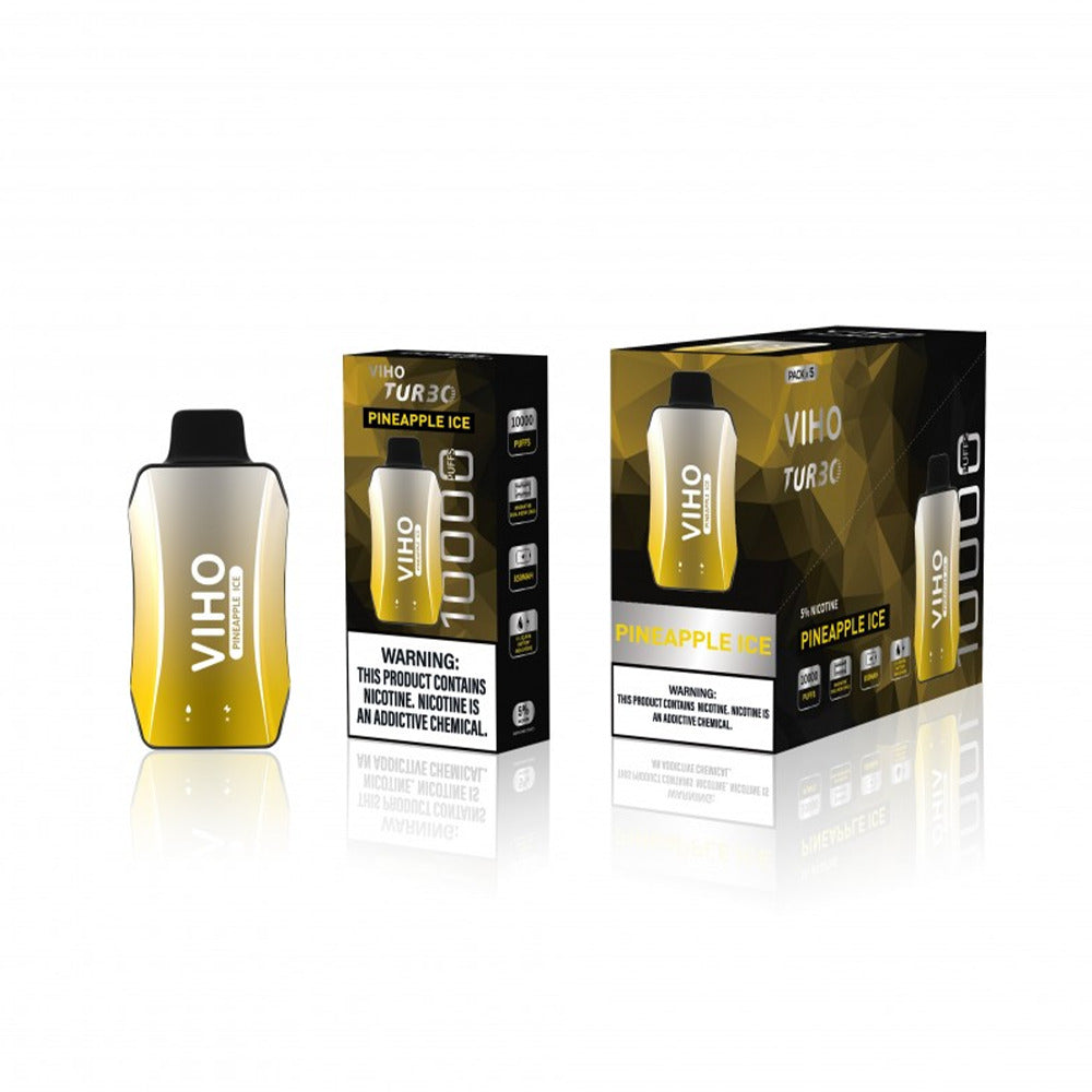 Viho Turbo Disposable | 10000 Puffs | 17mL | 50mg | MOQ 5 | Pineapple Ice with packaging