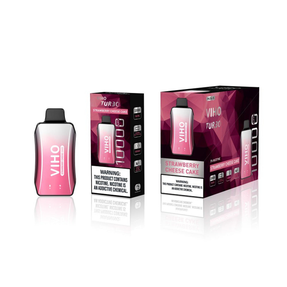 Viho Turbo Disposable | 10000 Puffs | 17mL | 50mg | MOQ 5 | Strawberry Cheese Cake with packaging