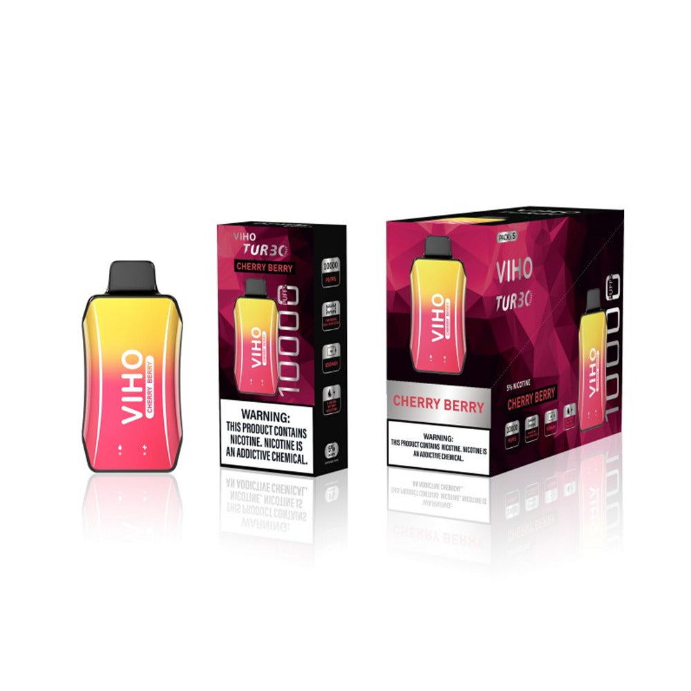 Viho Turbo Disposable | 10000 Puffs | 17mL | 50mg | MOQ 5 | Cherry Berry with packaging