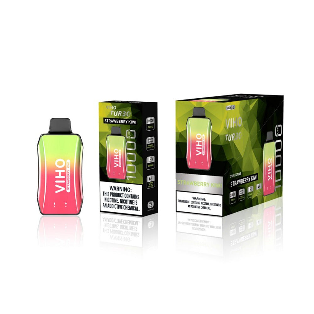 Viho Turbo Disposable | 10000 Puffs | 17mL | 50mg | MOQ 5 | Strawberry Kiwi with packaging