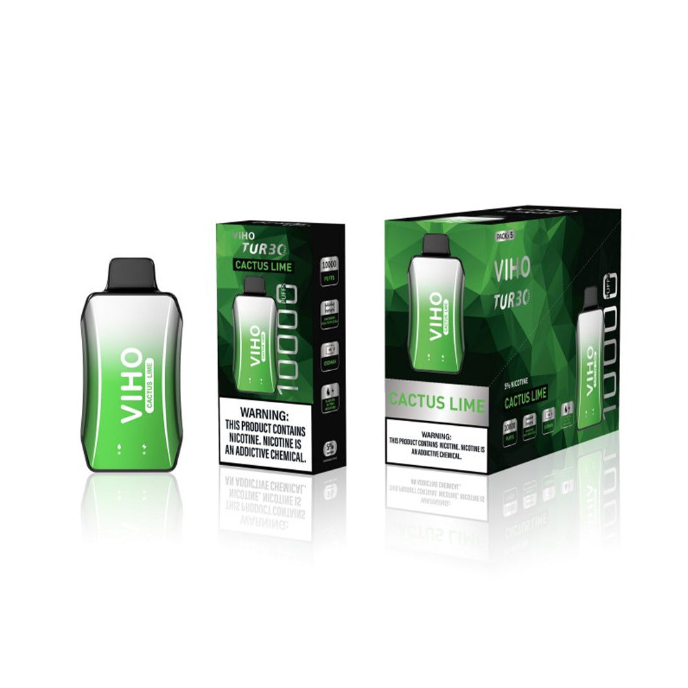Viho Turbo Disposable | 10000 Puffs | 17mL | 50mg | MOQ 5 | Cactus Lime with packaging