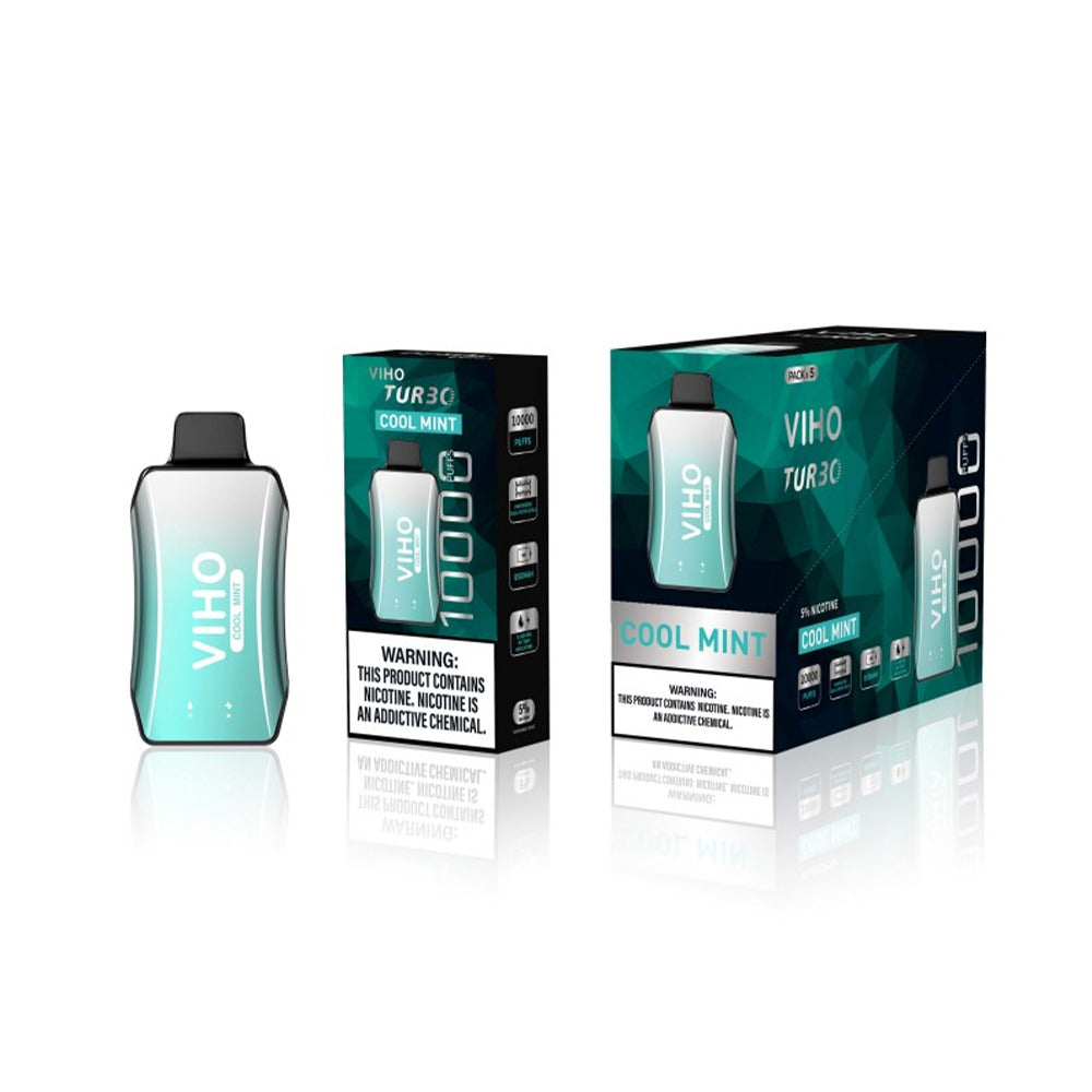 Viho Turbo Disposable | 10000 Puffs | 17mL | 50mg | MOQ 5 | Cool Mint with packaging