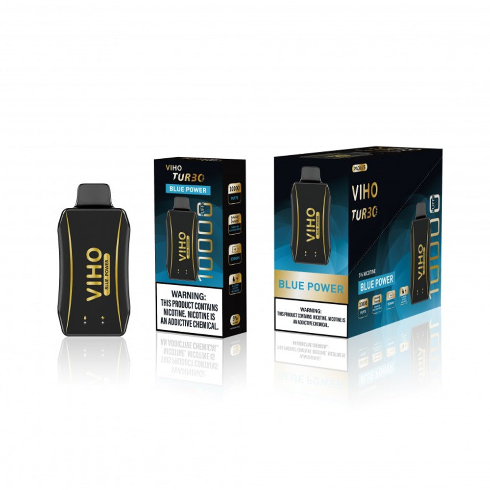 Viho Turbo Disposable | 10000 Puffs | 17mL | 50mg | MOQ 5 | Blue Power with packaging