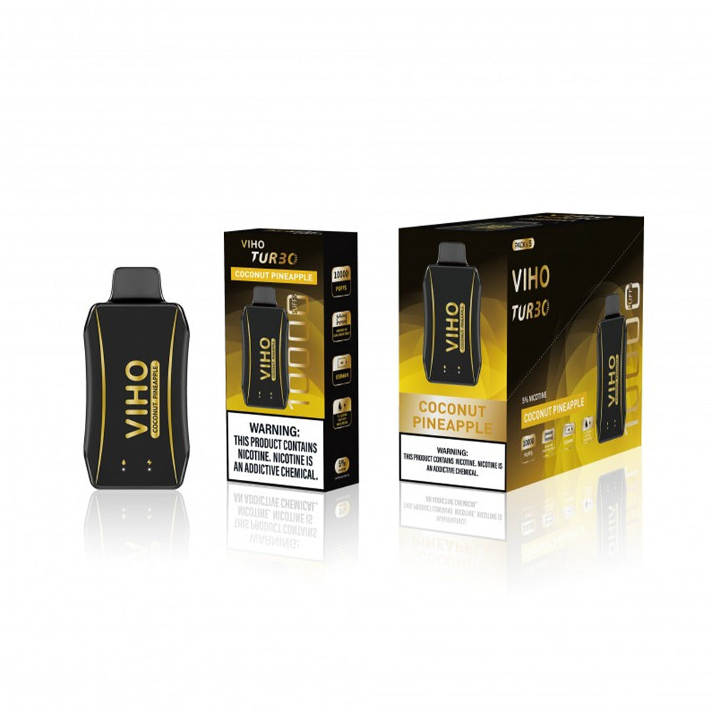 Viho Turbo Disposable | 10000 Puffs | 17mL | 50mg | MOQ 5 | Coconut Pineapple with packaging