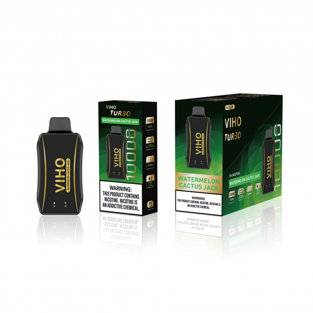 Viho Turbo Disposable | 10000 Puffs | 17mL | 50mg | MOQ 5 | Watermelon Cactus Jack with packaging