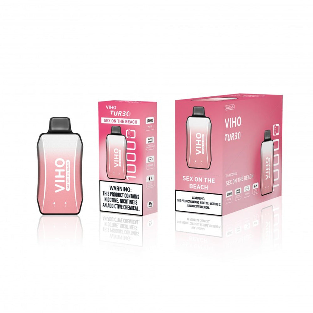 Viho Turbo Disposable | 10000 Puffs | 17mL | 50mg | MOQ 5 | Sex on the beach  with packaging