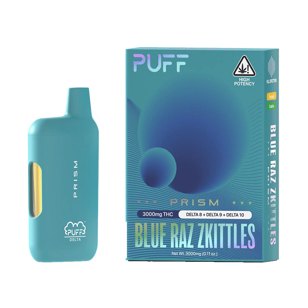 Puff Prism D8 + D9 + D10 Disposable (3g) Blue Raz Zkittles