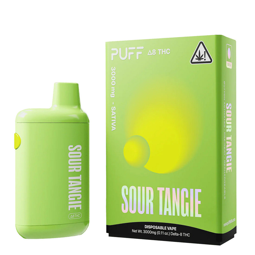 Puff Delta D8 Disposable (3g) - Sour Tangie with packaging
