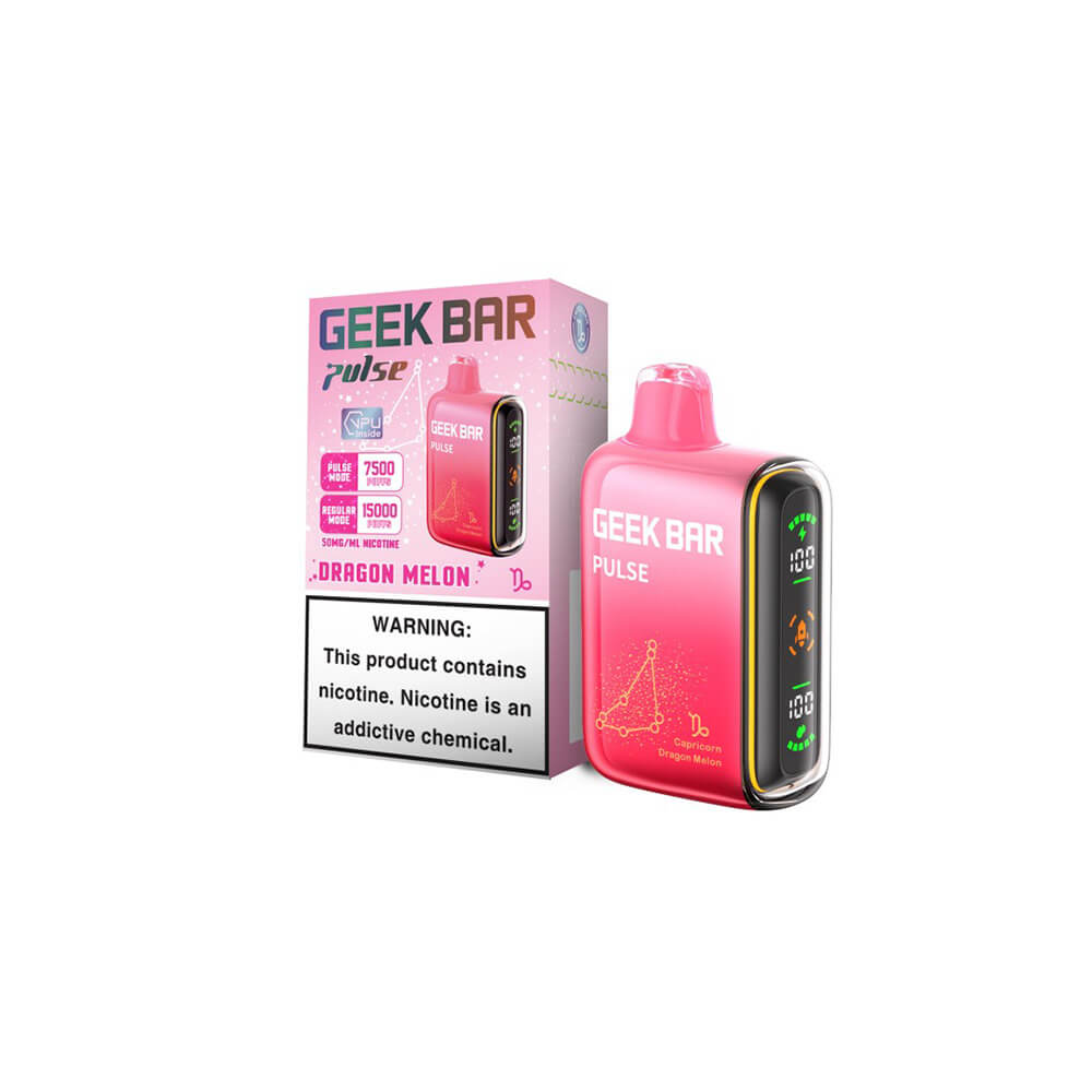 Geek Bar Pulse Disposable | 15000 Puffs | 16mL | 50mg | MOQ 5 | Dragon Melon with packaging