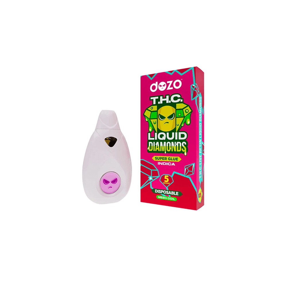 Dozo THC-A Liquid Diamonds Disposables (5g)- Super Glue
with Packaging