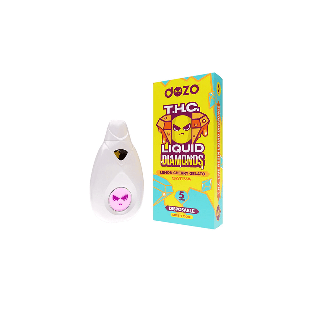 Dozo THC-A Liquid Diamonds Disposables (5g)-Lemon Cherry Gelato with packaging