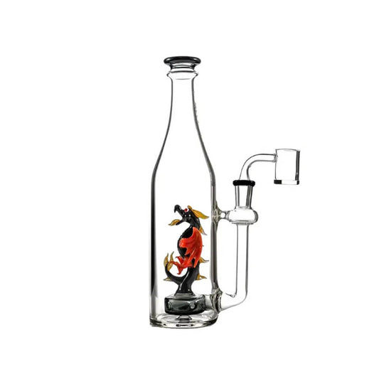 MKGlass TX42 Toxic Dragon Bottle Rig 10″ Water Pipe | Black
