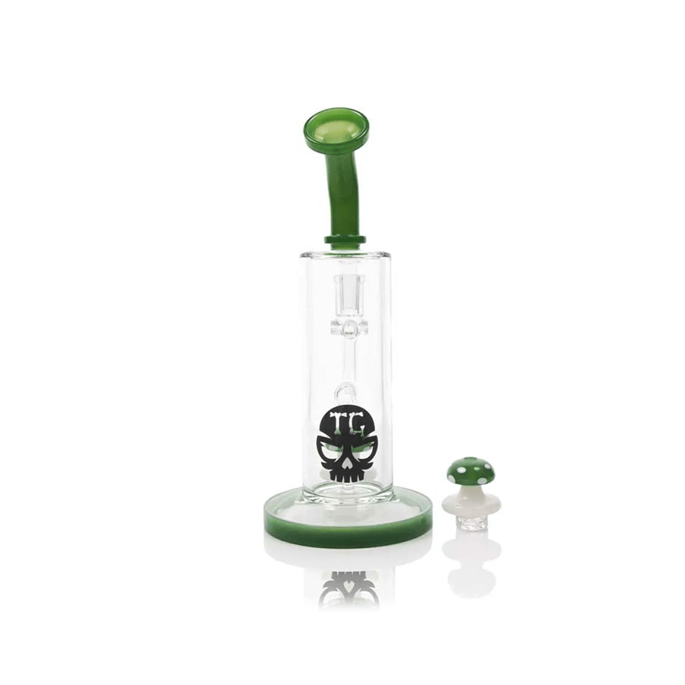 MKGlass TX4 Toxic Mushroom Rig 8″ Water Pipe | Green