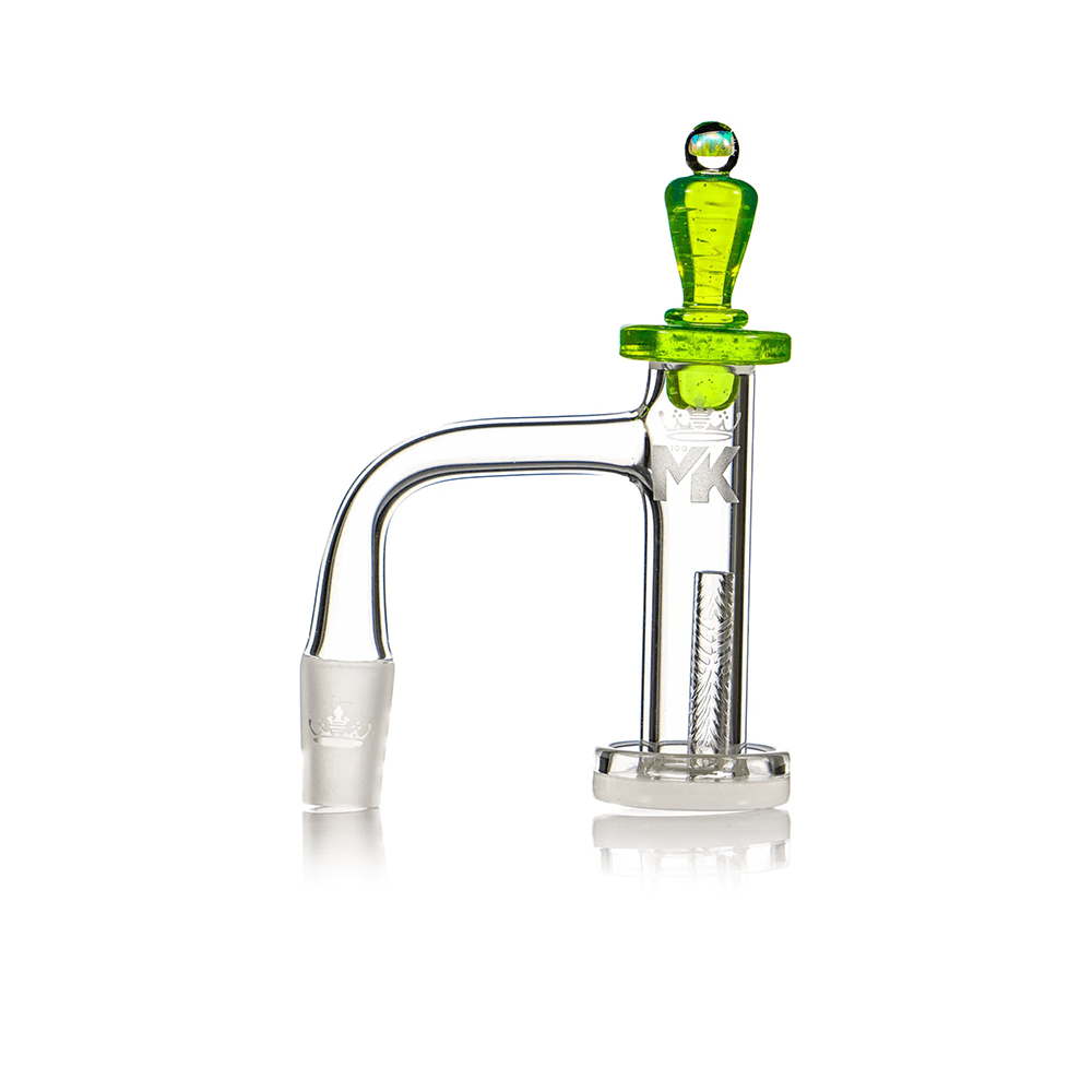 MKGlass MKQB22 XL White Bottom Glass Banger | Green