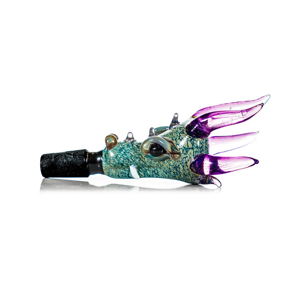 MKGlass MKBL21 Glass Dragon Bowl | Blue