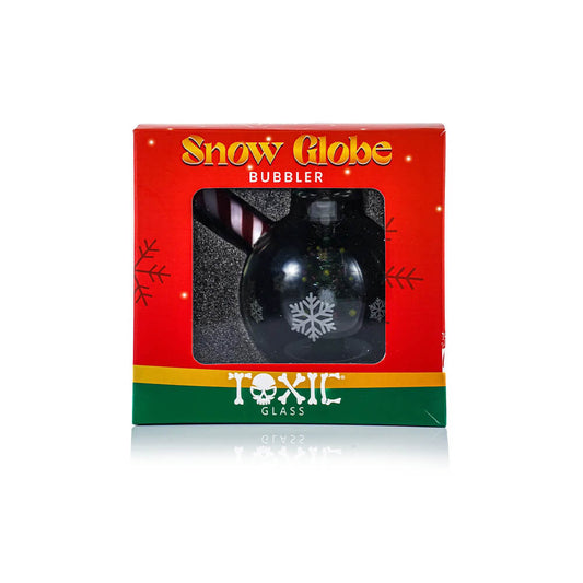 MKGlass TXBUB68 Christmas Snowball 3″ Glass Bubbler | with Packaging