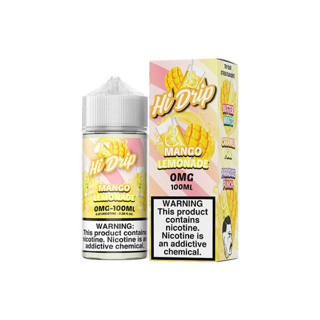 Hi-Drip Series E-Liquid 100mL (Freebase) | 0mg | Mango Lemonade with packaging